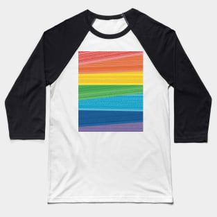 Rainbow Pattern Stripes Baseball T-Shirt